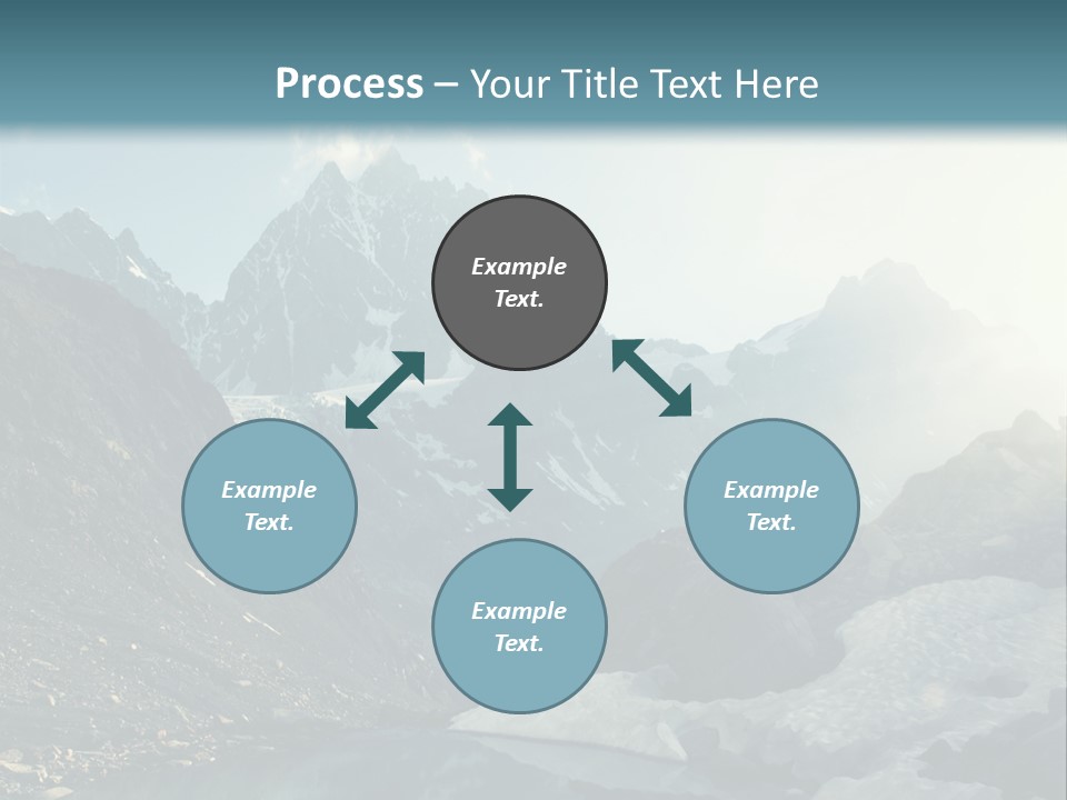A Mountain Range With A Lake In The Foreground PowerPoint Template
