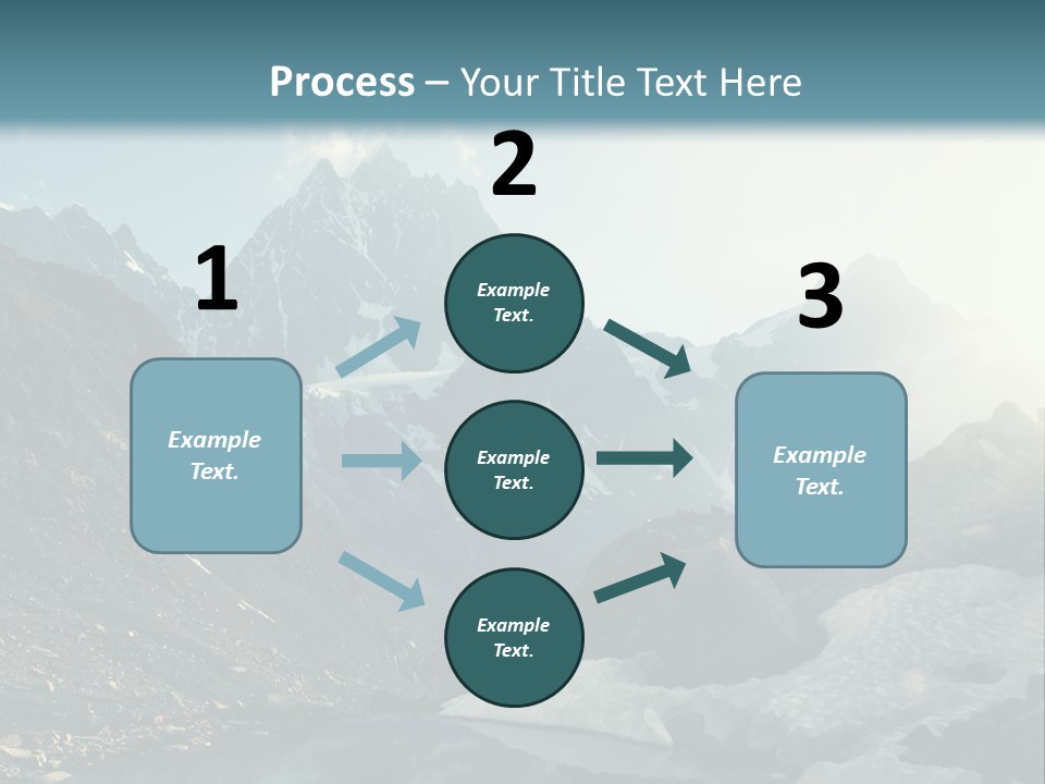 A Mountain Range With A Lake In The Foreground PowerPoint Template