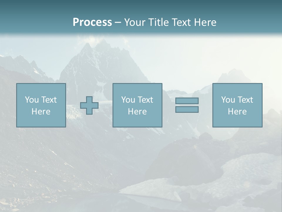 A Mountain Range With A Lake In The Foreground PowerPoint Template