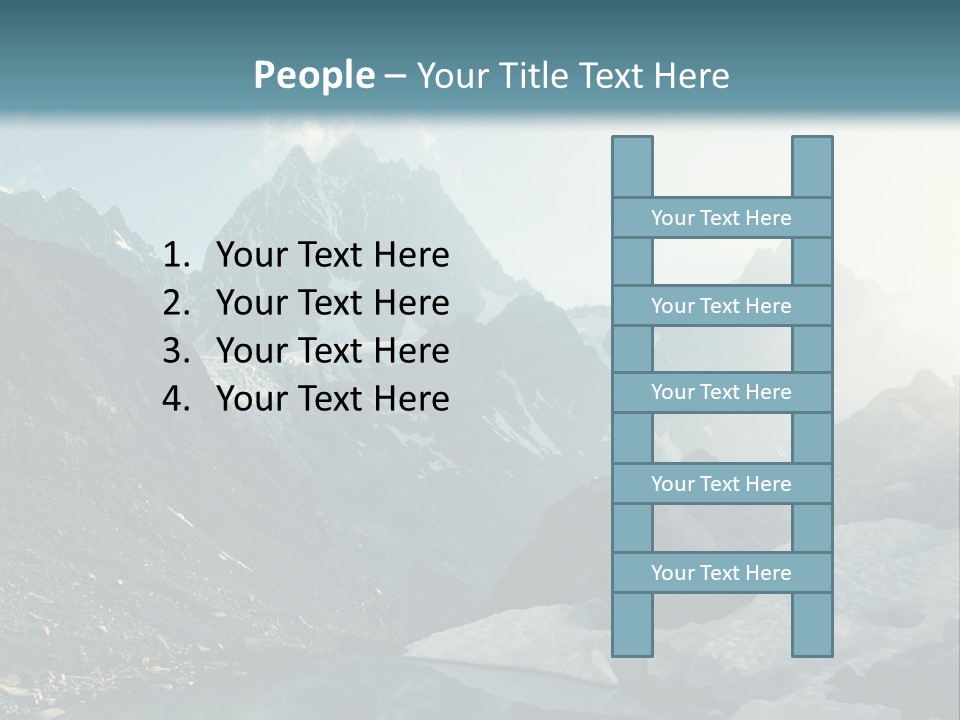 A Mountain Range With A Lake In The Foreground PowerPoint Template