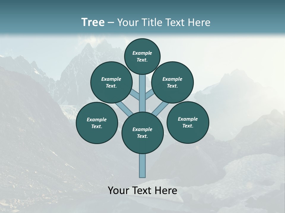 A Mountain Range With A Lake In The Foreground PowerPoint Template