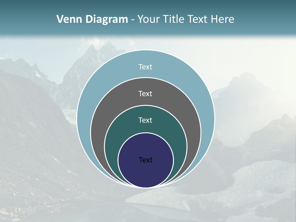 A Mountain Range With A Lake In The Foreground PowerPoint Template