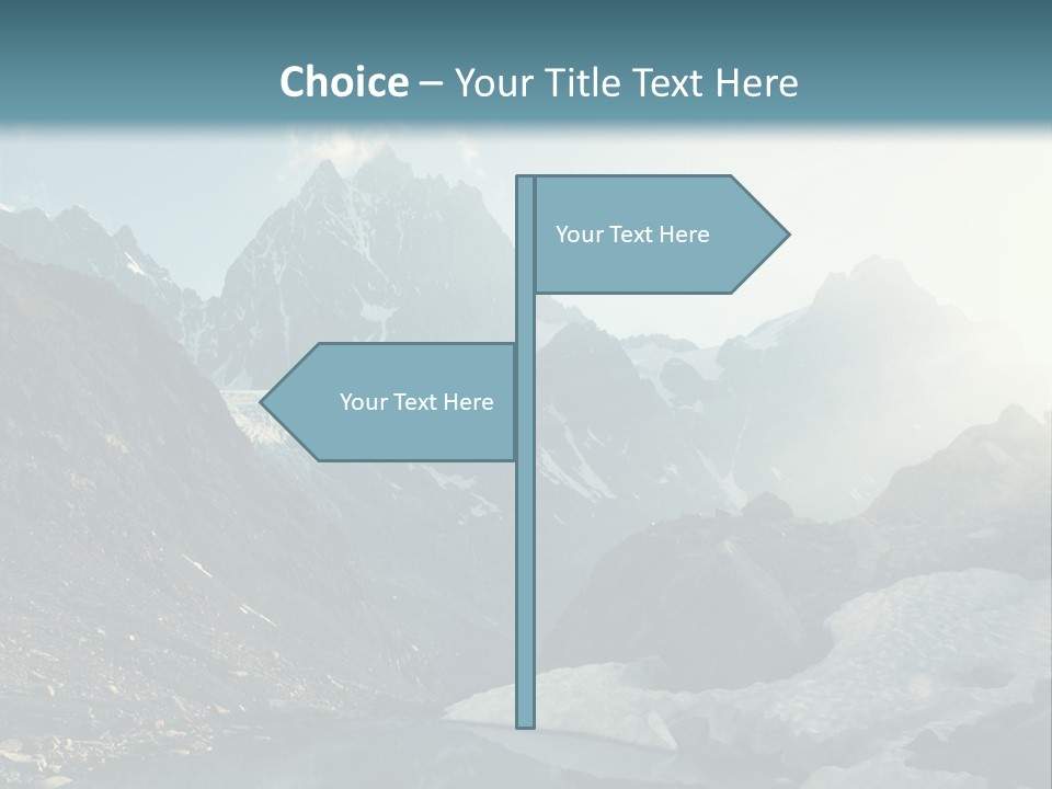 A Mountain Range With A Lake In The Foreground PowerPoint Template