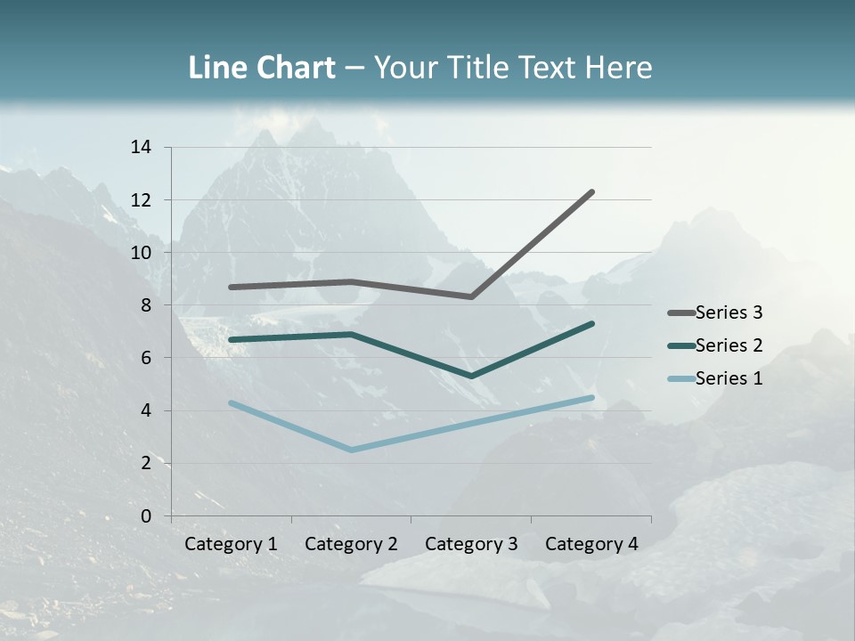 A Mountain Range With A Lake In The Foreground PowerPoint Template