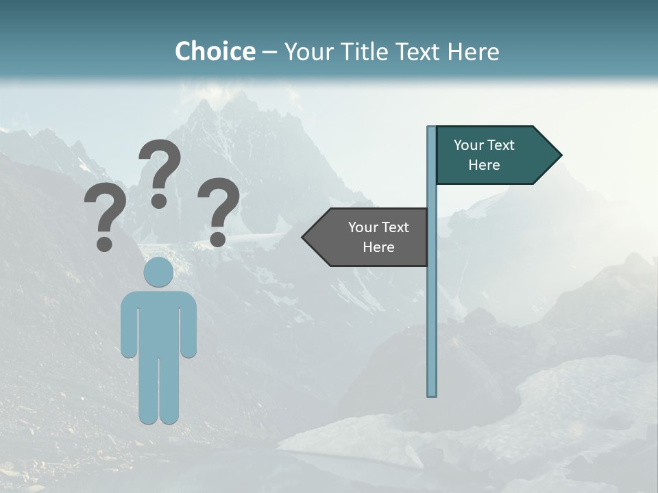 A Mountain Range With A Lake In The Foreground PowerPoint Template