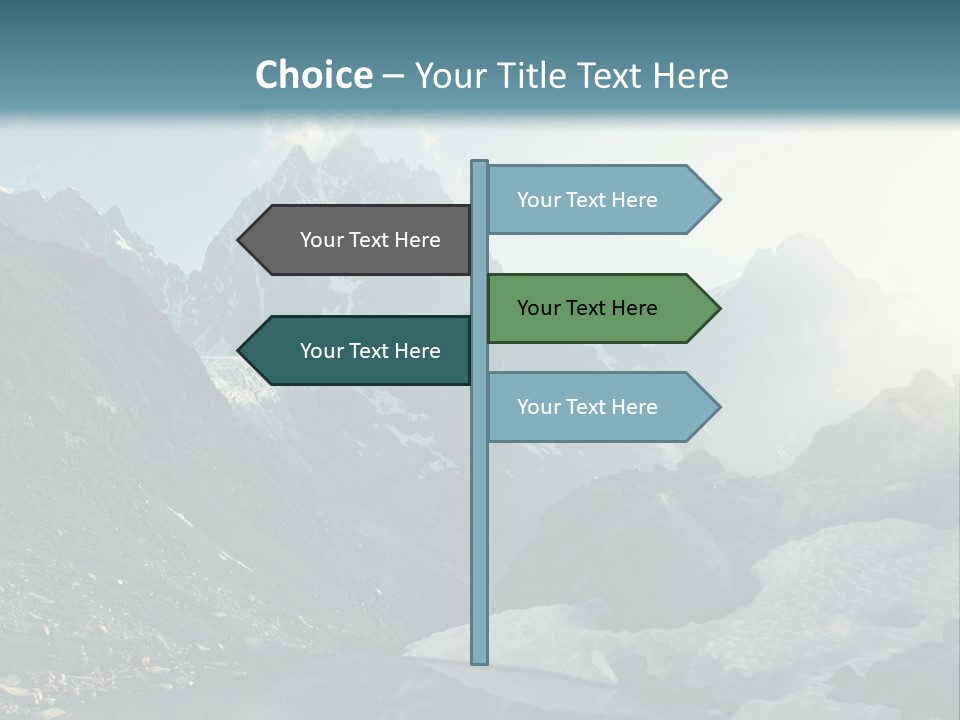 A Mountain Range With A Lake In The Foreground PowerPoint Template