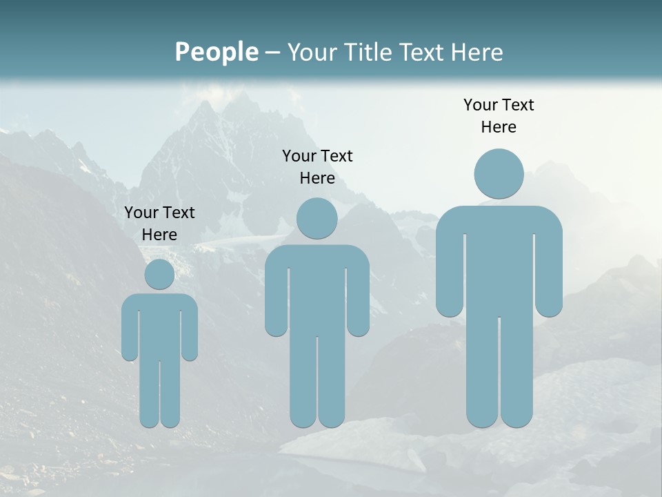 A Mountain Range With A Lake In The Foreground PowerPoint Template