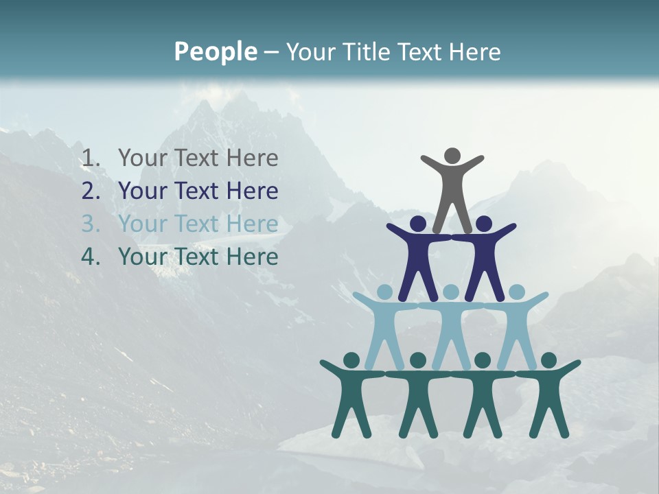A Mountain Range With A Lake In The Foreground PowerPoint Template
