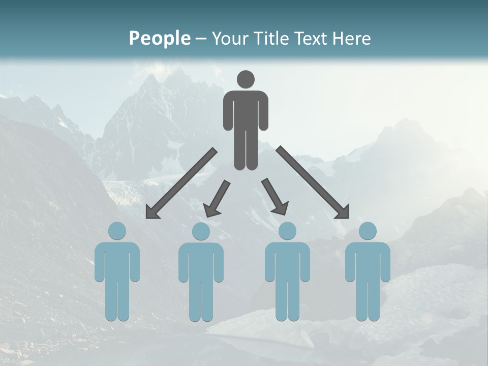 A Mountain Range With A Lake In The Foreground PowerPoint Template