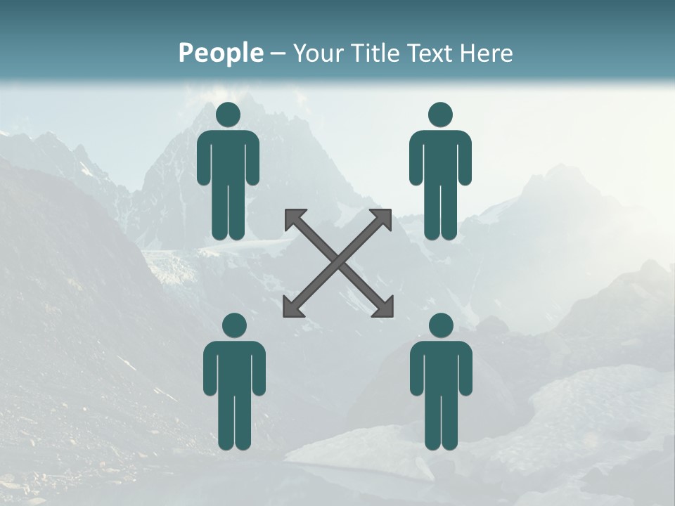 A Mountain Range With A Lake In The Foreground PowerPoint Template