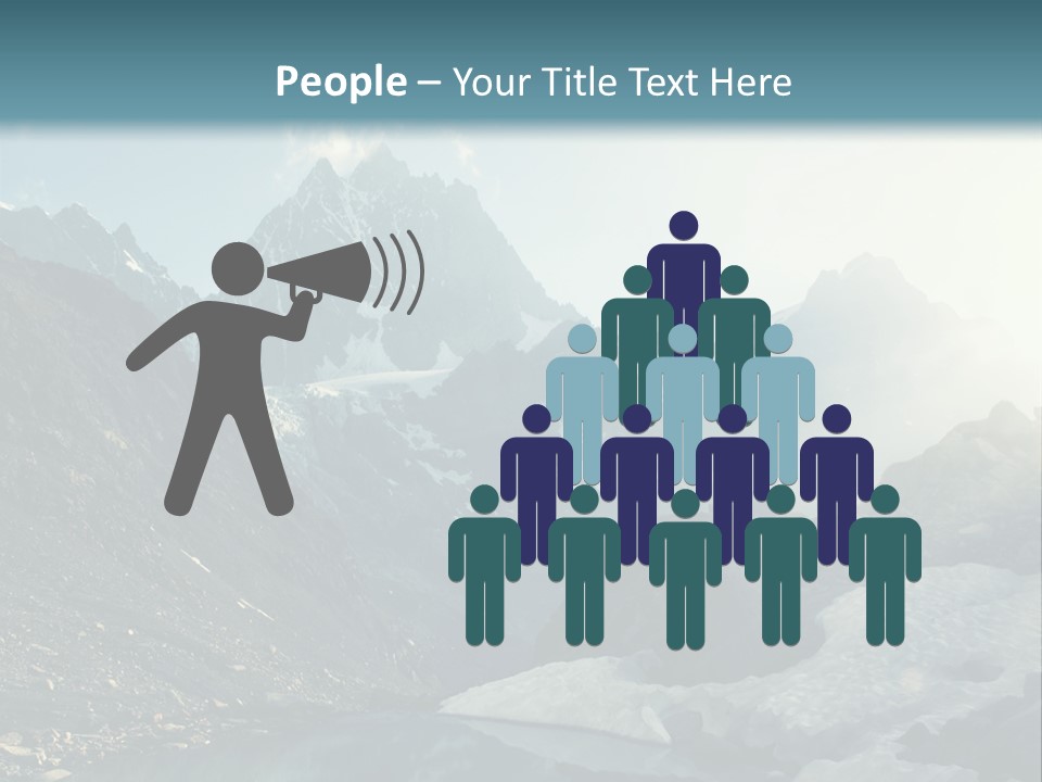 A Mountain Range With A Lake In The Foreground PowerPoint Template