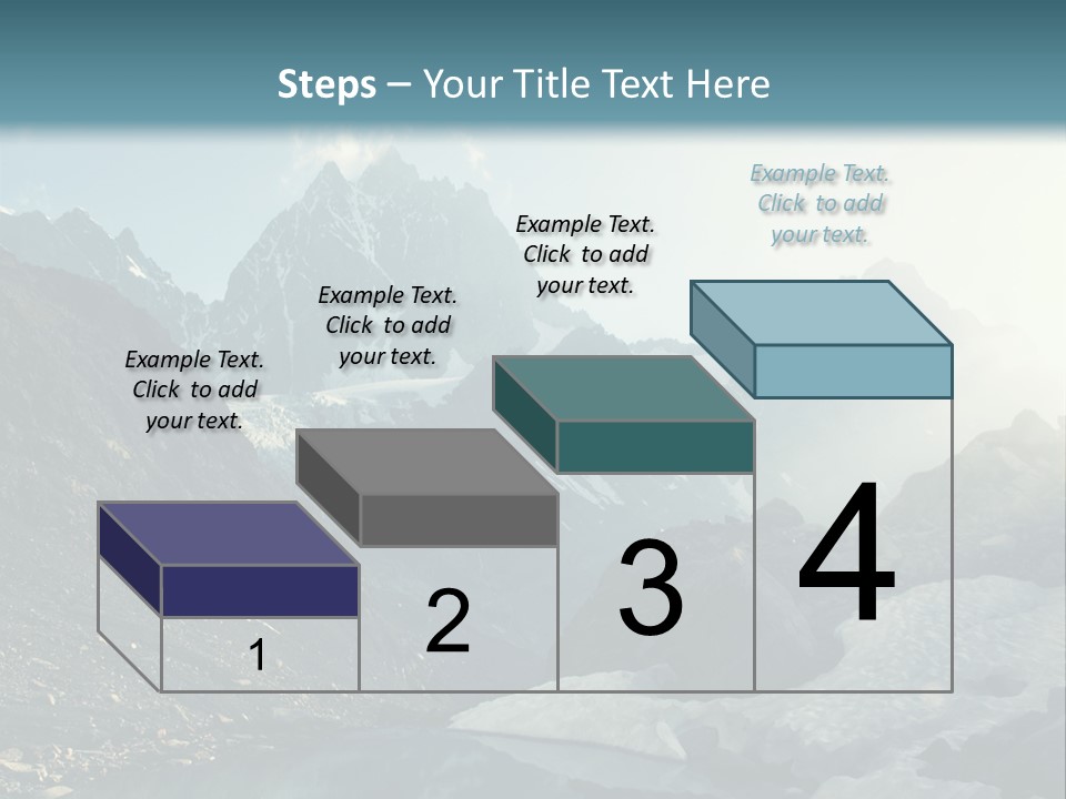 A Mountain Range With A Lake In The Foreground PowerPoint Template