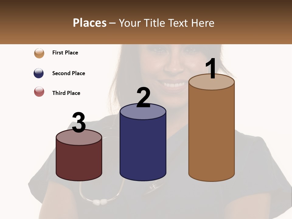 A Woman With A Stethoscope On Her Neck PowerPoint Template