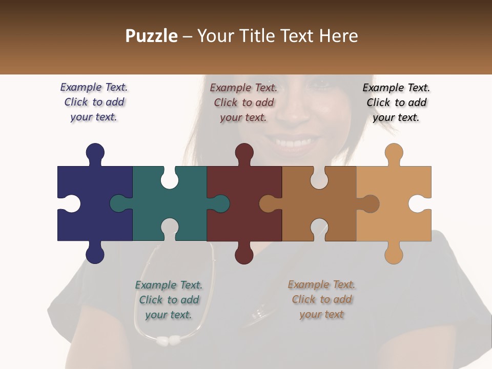 A Woman With A Stethoscope On Her Neck PowerPoint Template