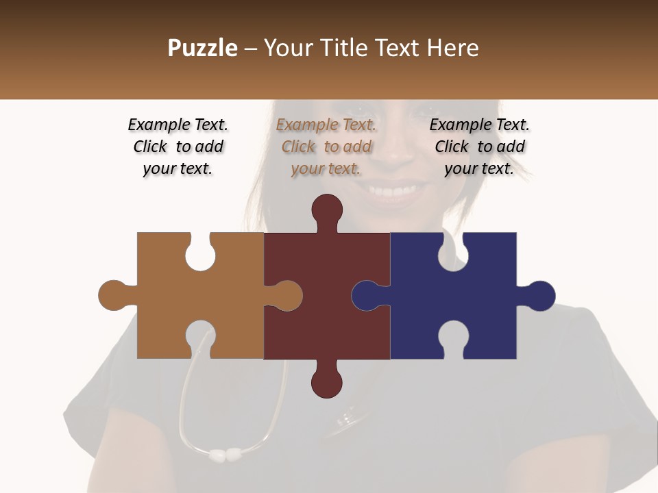 A Woman With A Stethoscope On Her Neck PowerPoint Template