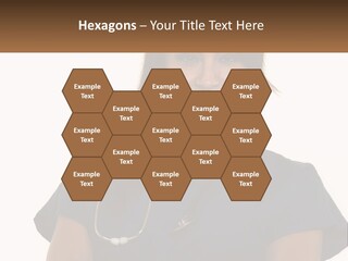 A Woman With A Stethoscope On Her Neck PowerPoint Template