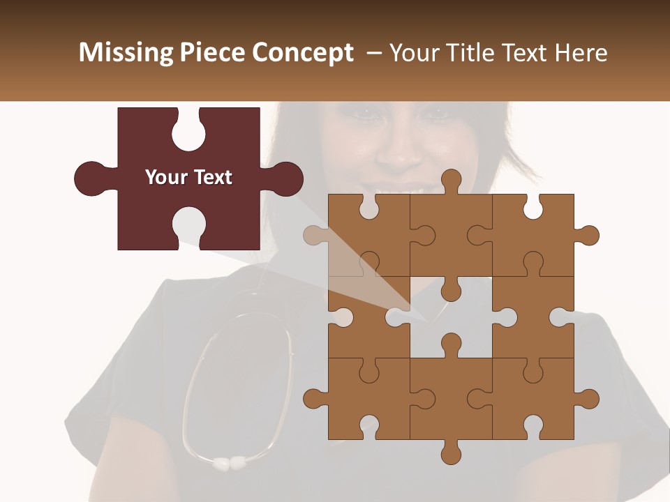 A Woman With A Stethoscope On Her Neck PowerPoint Template