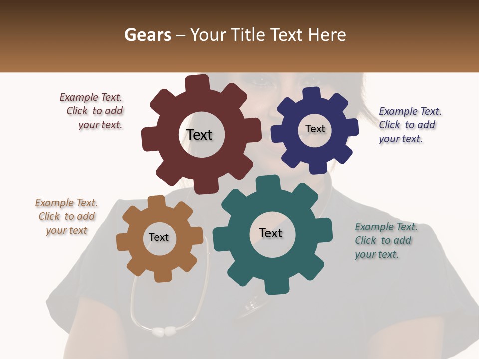A Woman With A Stethoscope On Her Neck PowerPoint Template