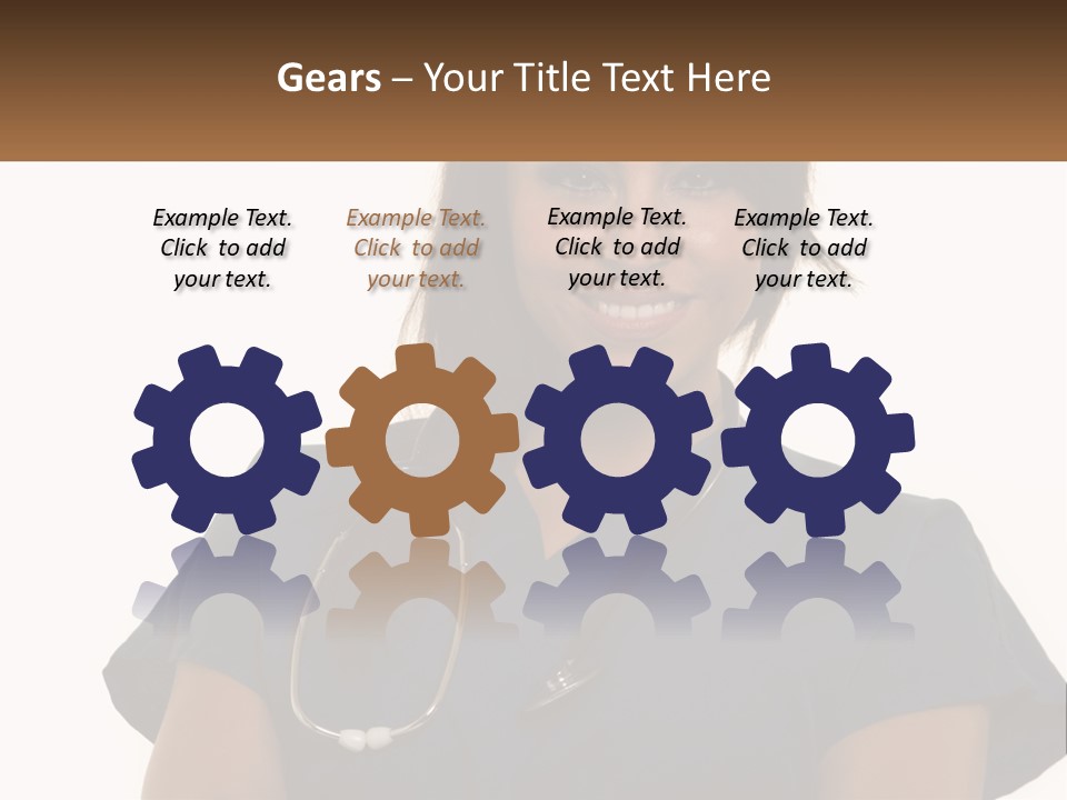 A Woman With A Stethoscope On Her Neck PowerPoint Template