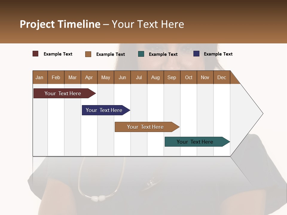 A Woman With A Stethoscope On Her Neck PowerPoint Template