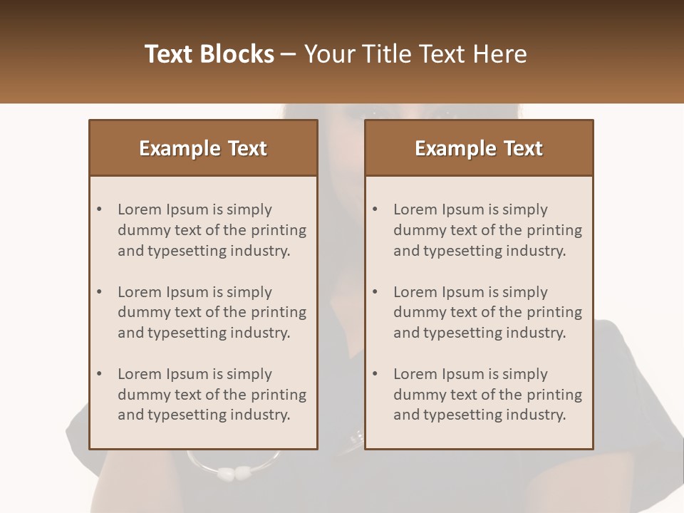 A Woman With A Stethoscope On Her Neck PowerPoint Template