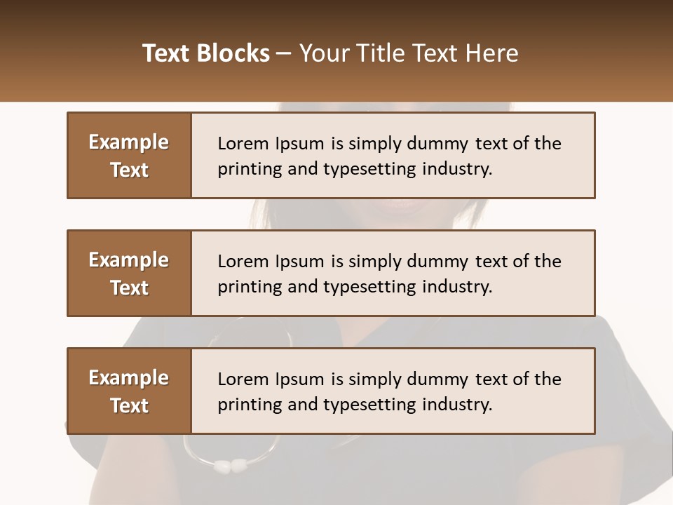 A Woman With A Stethoscope On Her Neck PowerPoint Template