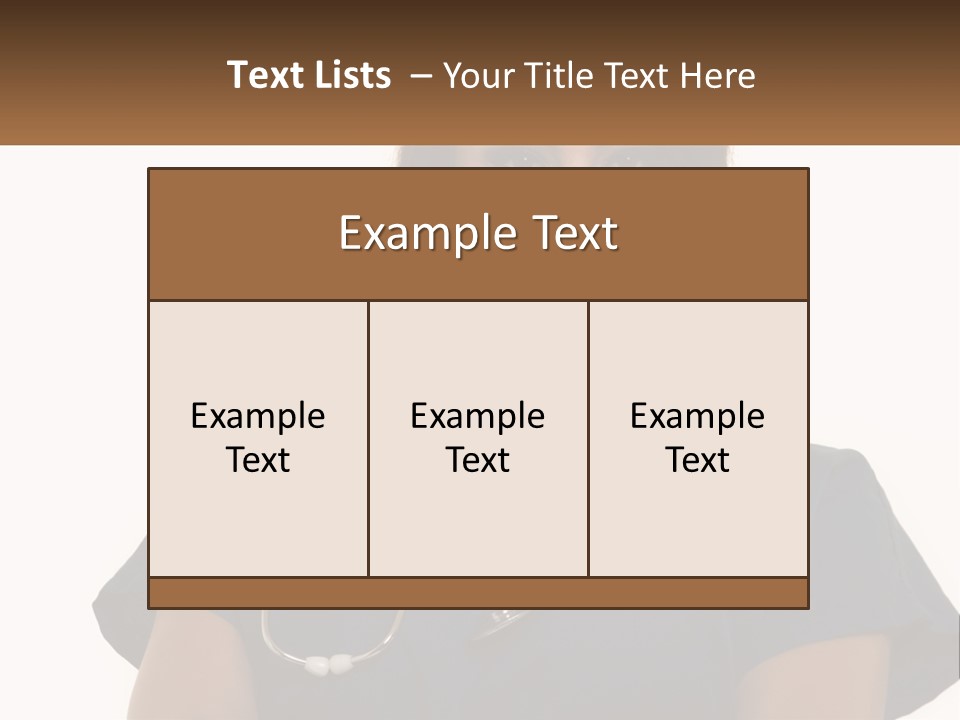A Woman With A Stethoscope On Her Neck PowerPoint Template
