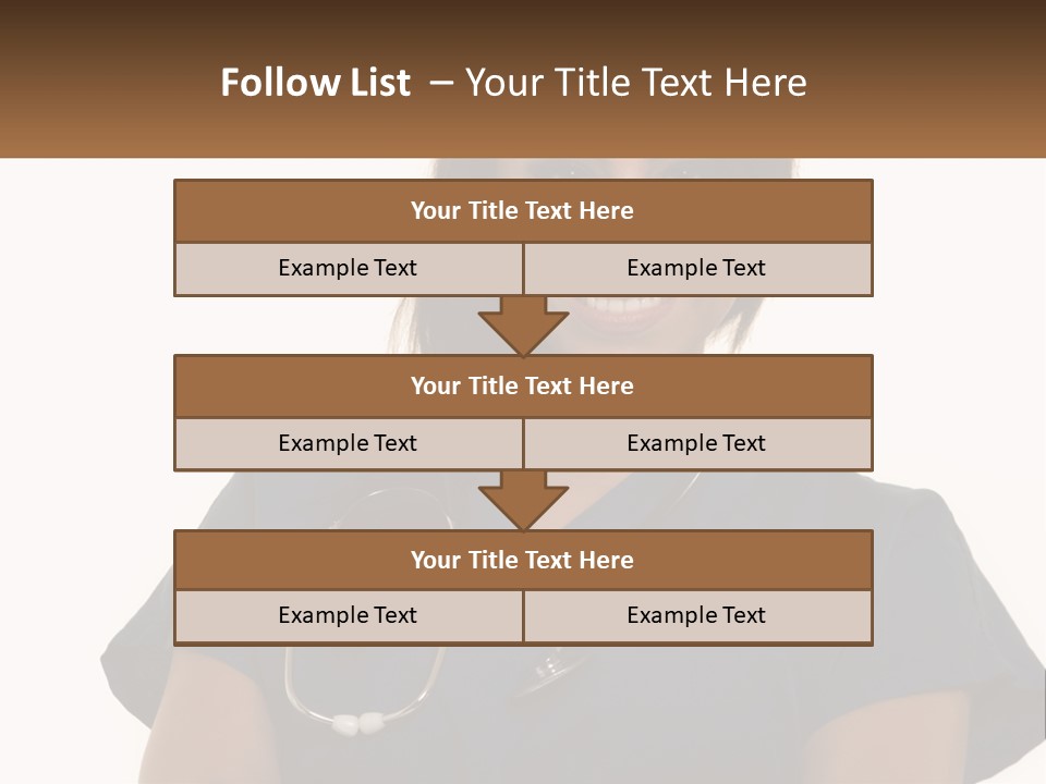 A Woman With A Stethoscope On Her Neck PowerPoint Template