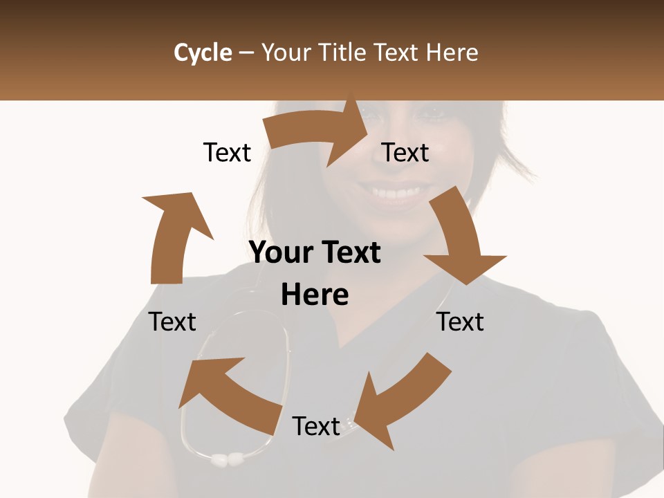 A Woman With A Stethoscope On Her Neck PowerPoint Template