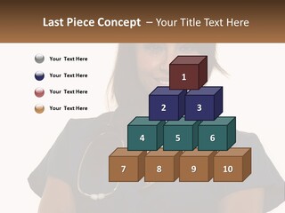 A Woman With A Stethoscope On Her Neck PowerPoint Template