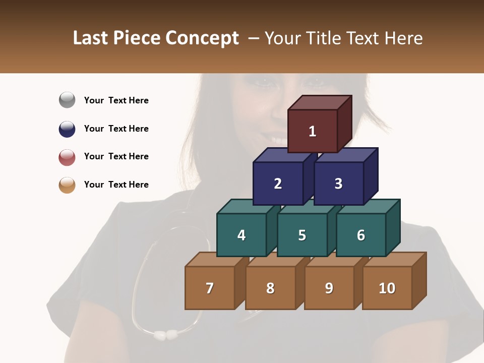 A Woman With A Stethoscope On Her Neck PowerPoint Template