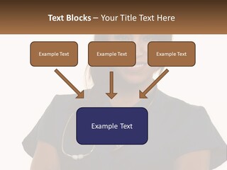 A Woman With A Stethoscope On Her Neck PowerPoint Template