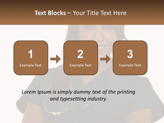 A Woman With A Stethoscope On Her Neck PowerPoint Template