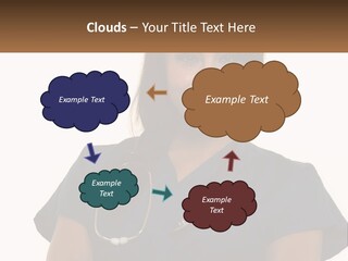 A Woman With A Stethoscope On Her Neck PowerPoint Template
