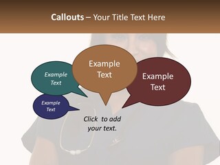 A Woman With A Stethoscope On Her Neck PowerPoint Template