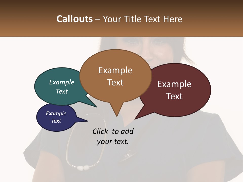 A Woman With A Stethoscope On Her Neck PowerPoint Template