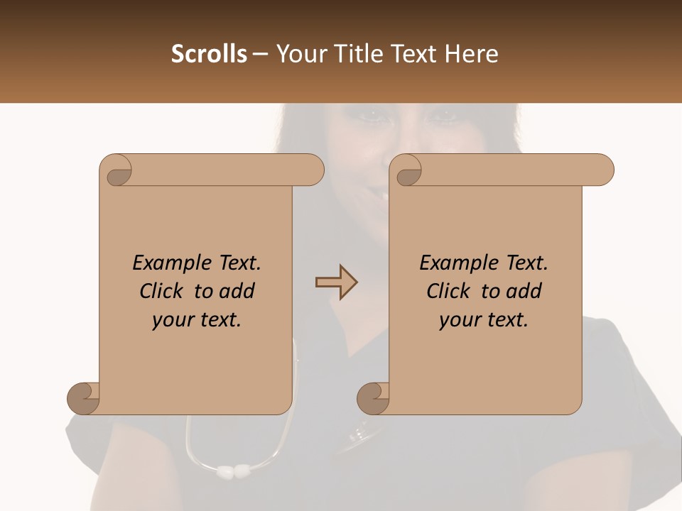 A Woman With A Stethoscope On Her Neck PowerPoint Template