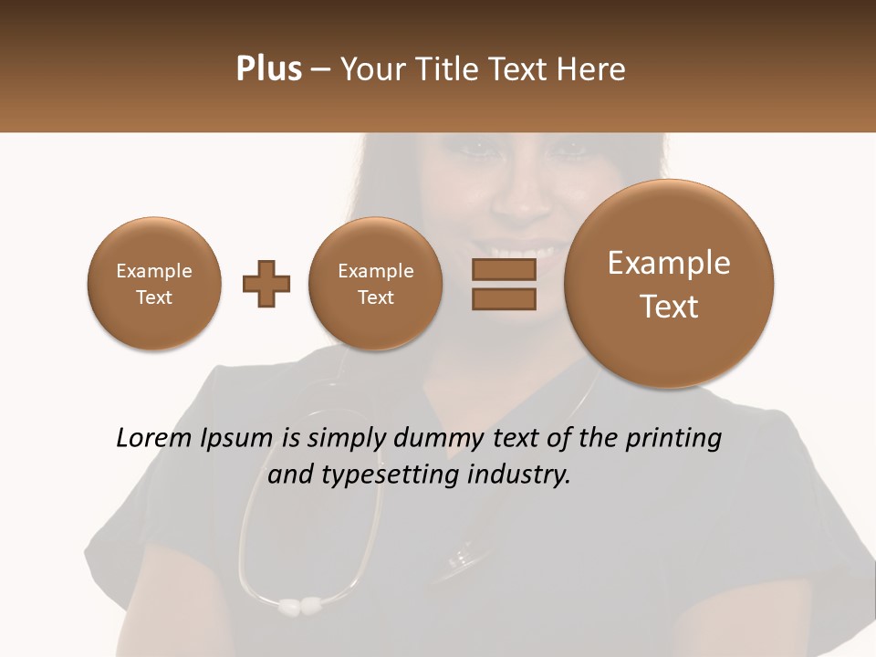 A Woman With A Stethoscope On Her Neck PowerPoint Template