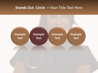 A Woman With A Stethoscope On Her Neck PowerPoint Template