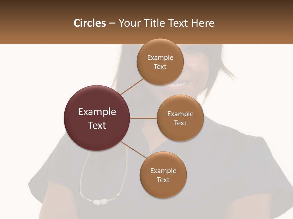 A Woman With A Stethoscope On Her Neck PowerPoint Template