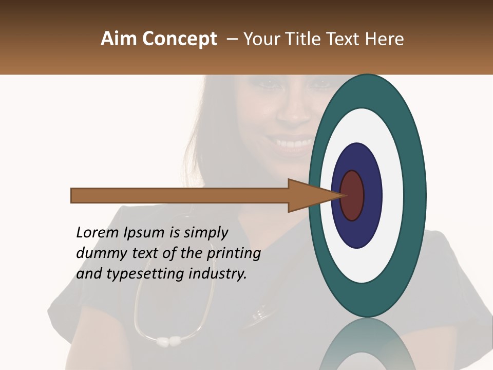 A Woman With A Stethoscope On Her Neck PowerPoint Template