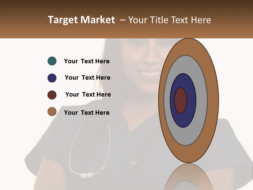 A Woman With A Stethoscope On Her Neck PowerPoint Template
