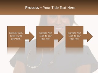 A Woman With A Stethoscope On Her Neck PowerPoint Template