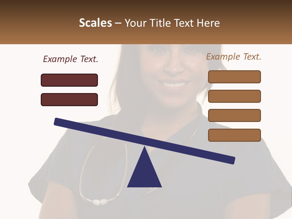 A Woman With A Stethoscope On Her Neck PowerPoint Template