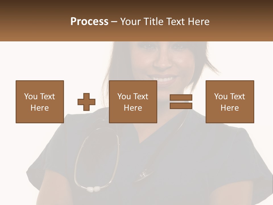 A Woman With A Stethoscope On Her Neck PowerPoint Template