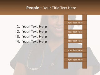 A Woman With A Stethoscope On Her Neck PowerPoint Template