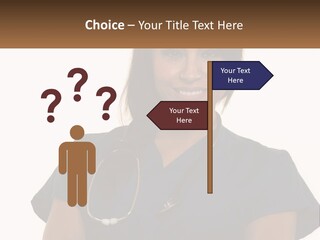A Woman With A Stethoscope On Her Neck PowerPoint Template
