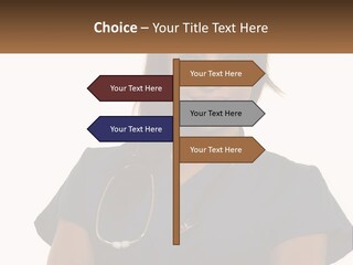 A Woman With A Stethoscope On Her Neck PowerPoint Template