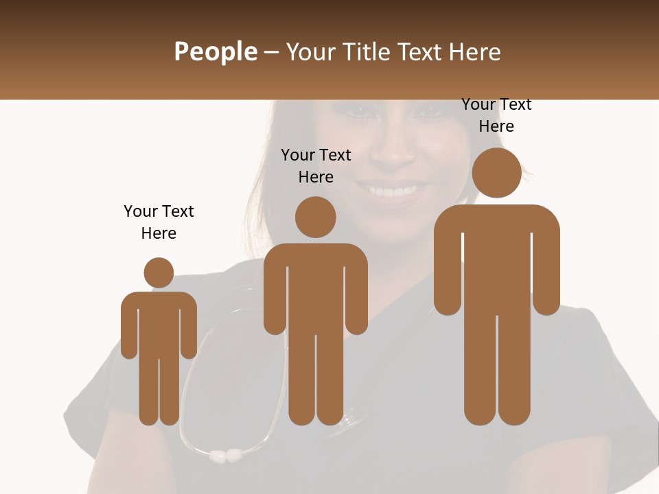 A Woman With A Stethoscope On Her Neck PowerPoint Template