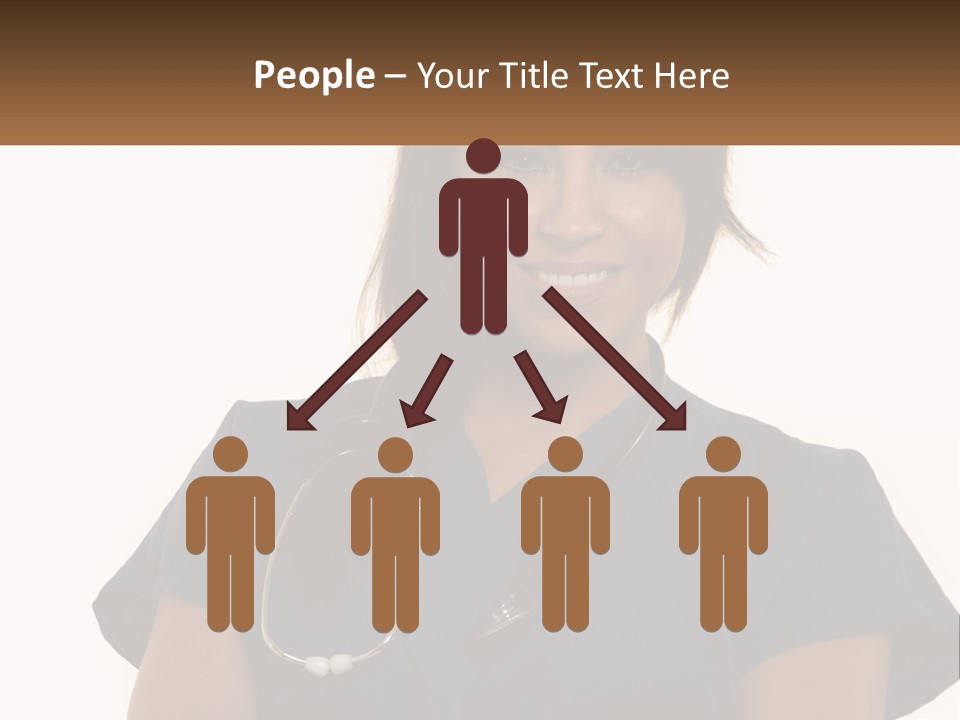 A Woman With A Stethoscope On Her Neck PowerPoint Template